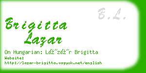 brigitta lazar business card